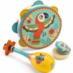 Djeco Set De Tambourin, Castagnette Et Maracas Animambo