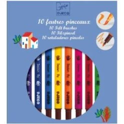 Djeco 10 Feutres Pinceaux Classiques