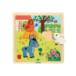 Djeco Puzzle En Bois - Puzzlo Farm