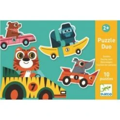 Djeco Puzzles 10 X 2 Pièces : Duo Bolides
