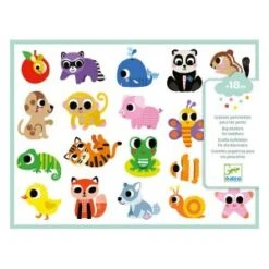 Djeco GOMMETTES ECHENILLEES - BEBES ANIMAUX