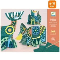 Djeco Sculpture A Gratter Animaux Folk