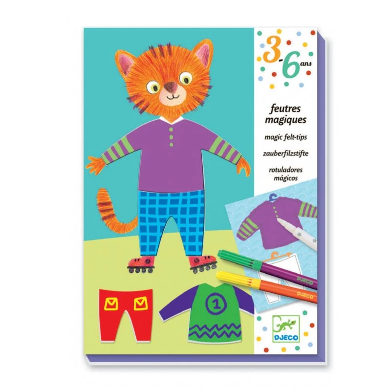 Djeco Les Habits D'Elliot & Zoé - Feutres Magiques 1 Djeco Les Habits D'Elliot & Zoé - Feutres Magiques