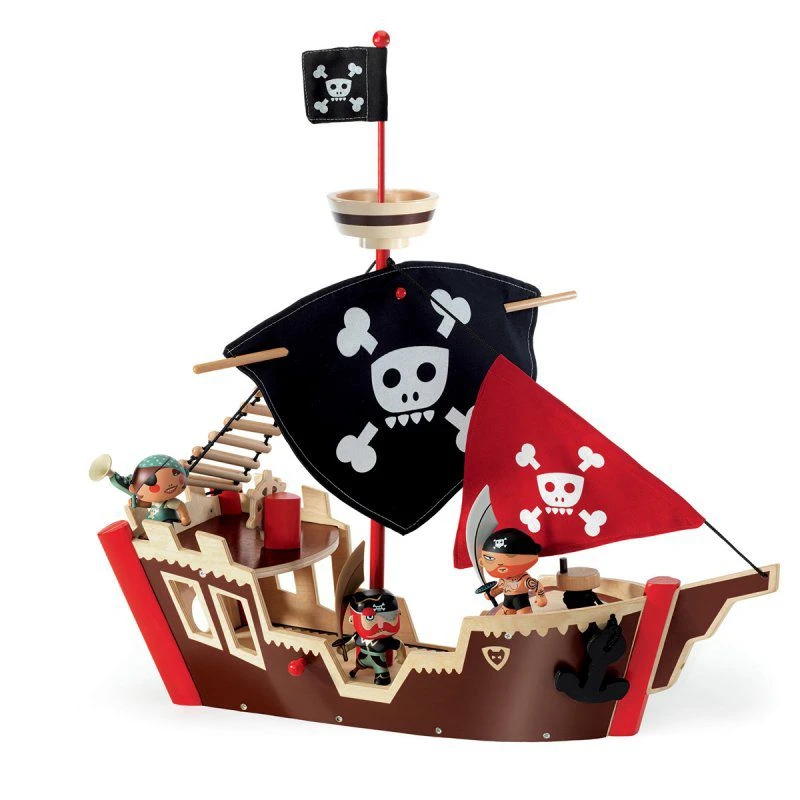 Petit Pack Bateau Pirate Djeco Avec 3 Figurines 2 Petit Pack Bateau Pirate Djeco Avec 3 Figurines – Image 2