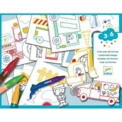 Djeco Un Monde à Créer, Voitures - Pochoirs, Coloriages Et Collages 5 Djeco Un Monde à Créer, Voitures - Pochoirs, Coloriages Et Collages -Djeco un monde a creer voitures 2